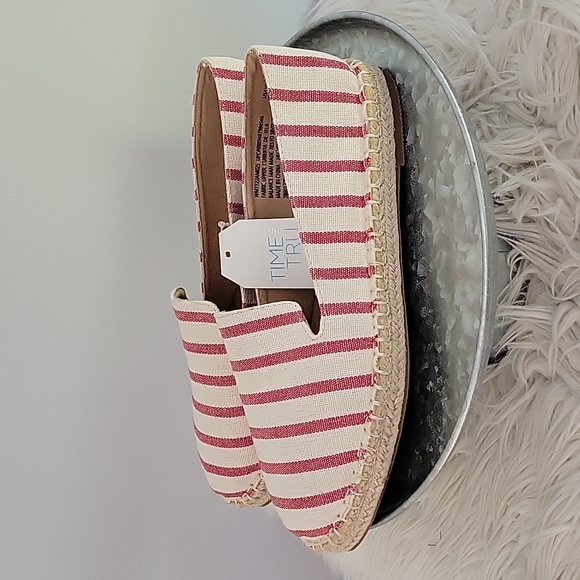 Time and Tru striped memory foam espadrille womens size 10 - Picture 4 of 5